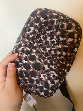 Leopard Print Crossbody Bag - Brown & Black